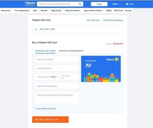 How to Buy Flipkart Gift Card