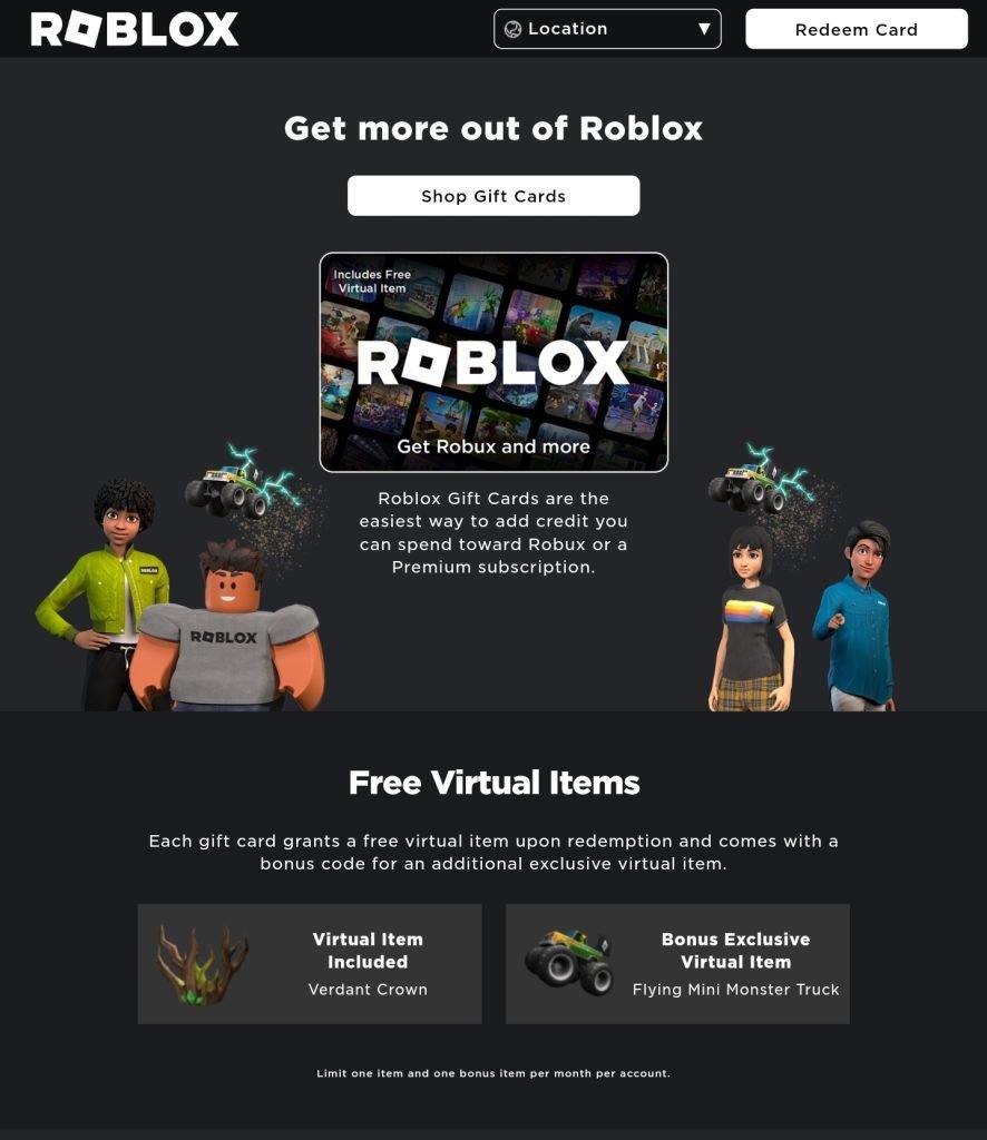 Free Roblox Gift Card Codes